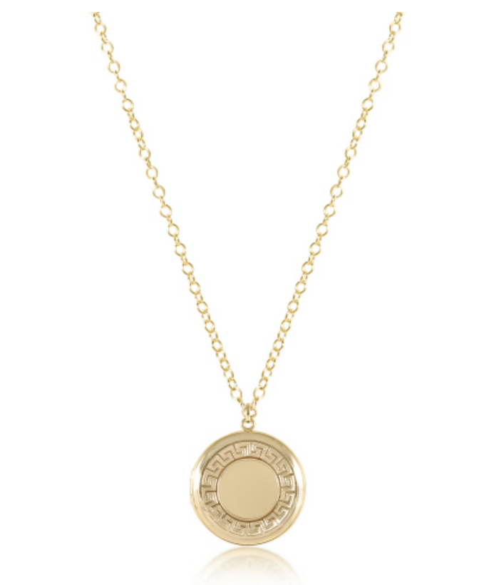 16" necklace gold - cherish medium gold locket by enewton