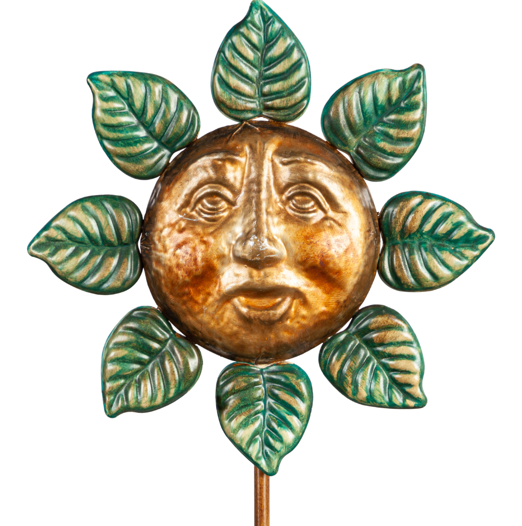 Metal Flower Faces Garden Stake - 2 Styles - A. Dodson's