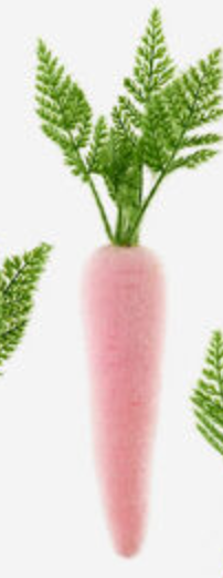 Flocked Colored Carrot, 6 Asst - A. Dodson's
