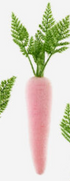 Flocked Colored Carrot, 6 Asst - A. Dodson's