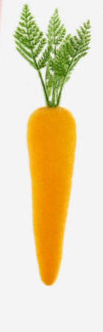 Flocked Colored Carrot, 6 Asst - A. Dodson's