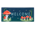 Welcome Friends Mushroom Sassafras Switch Mat - A. Dodson's