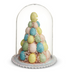 5.5" BOTTLE BRUSH TREE WITH EGG ORNAMENTS IN CLOCHE