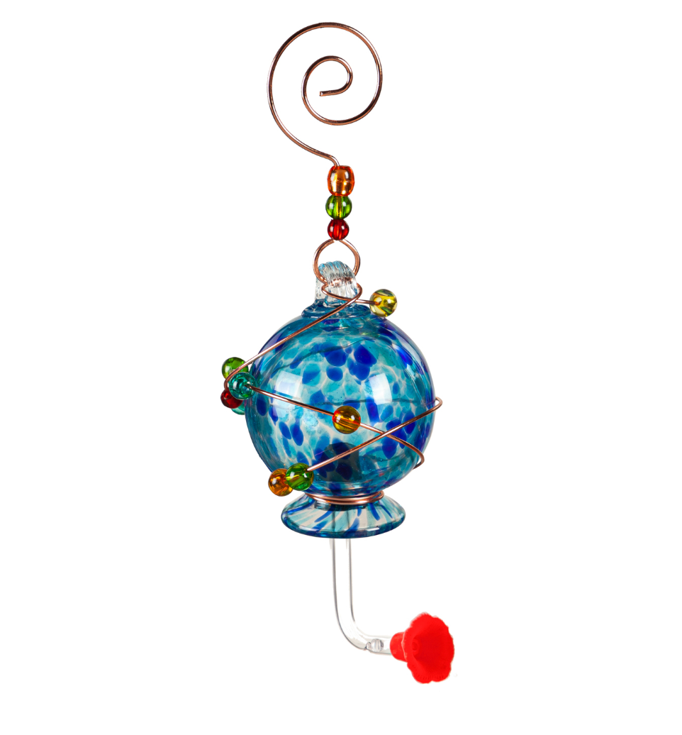 Spotted Glass Hanging Mini Hummingbird Feeder - 3 Styles - A. Dodson's
