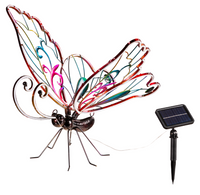 28"H Solar Neon Butterfly