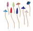 Art Glass Mushroom Garden Stake - A. Dodson's