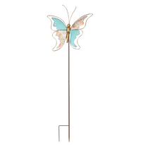 41"H Metal Garden Stake, Decoupage Butterfly