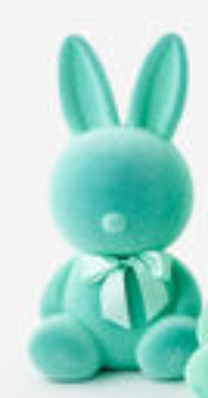 Flocked Sitting Bunny, Large, PVC, 20" - 8 colors