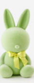 Flocked Sitting Bunny, Large, PVC, 20" - 8 colors