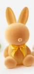 Flocked Sitting Bunny, Large, PVC, 20" - 8 colors