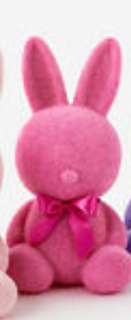 Flocked Sitting Bunny, Large, PVC, 20" - 8 colors