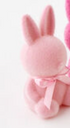 Flocked Sitting Bunny, Medium, PVC, 7" - 8 Colors