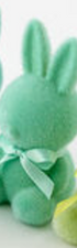 Flocked Sitting Bunny, Medium, PVC, 7" - 8 Colors
