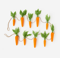 Flocked Carrot Garland, PVC/Jute, 108"