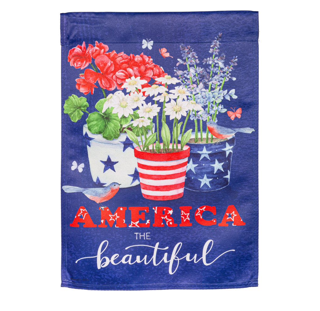 America the Beautiful Suede Garden Flag - A. Dodson's
