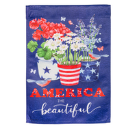 America the Beautiful Suede Garden Flag