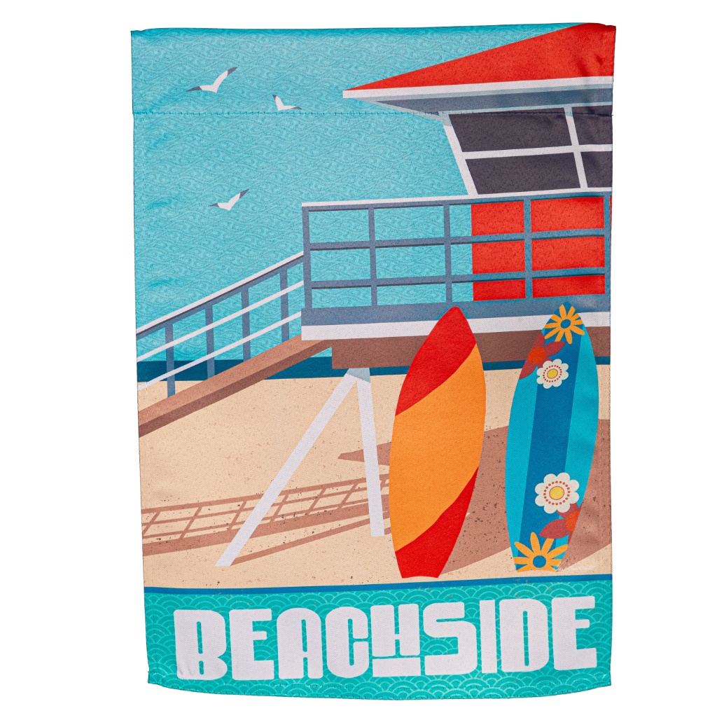 Retro Beach Suede Garden Flag - A. Dodson's