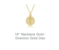 16" Necklace Gold - Direction Gold Disc by enewton