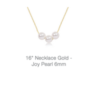 16" Necklace Gold - Joy Pearl 6mm by enewton
