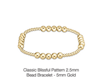 classic blissful pattern 2.5mm bead bracelet - 5mm gold by enewton