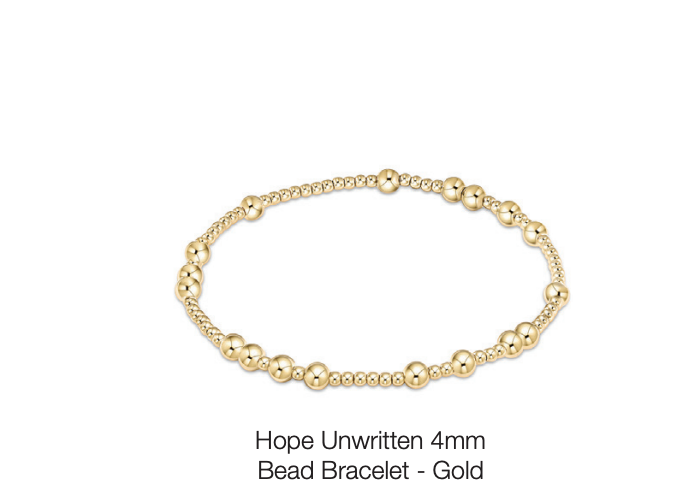 hope unwritten 4mm bead bracelet - gold by enewton