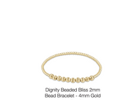 dignity beaded bliss 2mm bead bracelet - 4mm gold bracelet by enewton