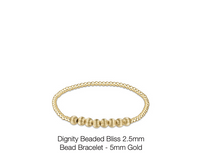 dignity beaded bliss 2.5mm bead bracelet - 5mm gold bracelet by enewton