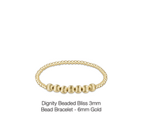 dignity beaded bliss 3mm bead bracelet - 6mm gold bracelet by enewton