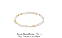 classic blissful pattern 2.5mm bead bracelet - 3mm pearl by enewton