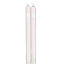 WHITE DUET CANDLE - CANDLE CROWN PAIRS 10 INCH