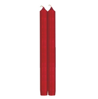 RED DUET CANDLE - CANDLE CROWN PAIRS 10 INCH
