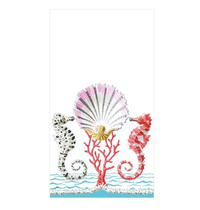 Seahorses and Shell Paper Guest Towel Napkins