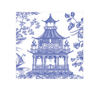 Chinoiserie Toile Pagoda Paper Cocktail Napkins