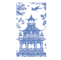 Chinoiserie Toile Pagoda Guest Towel Napkins