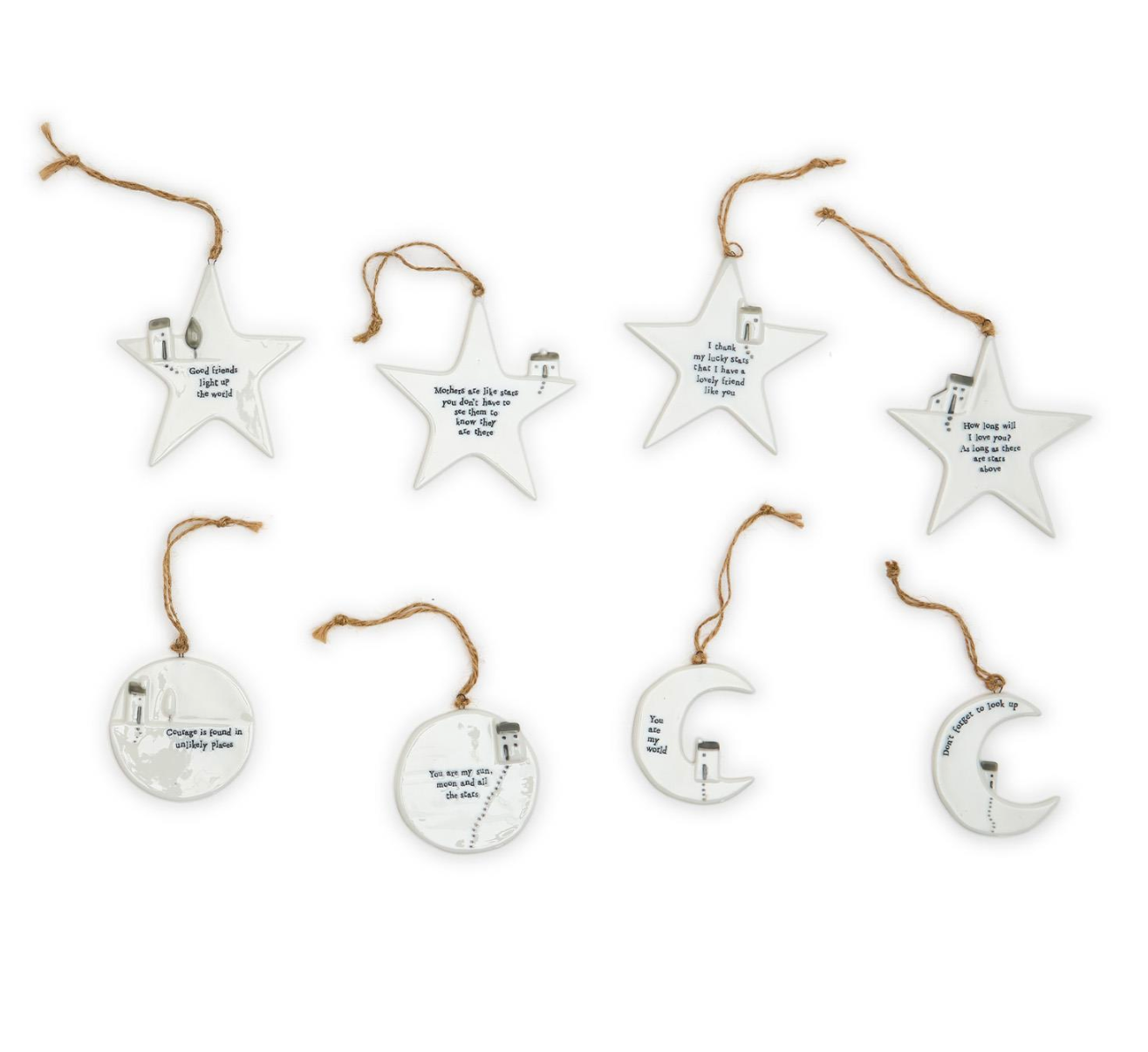 Moon and Stars Hanging Tag - 8 Styles - A. Dodson's