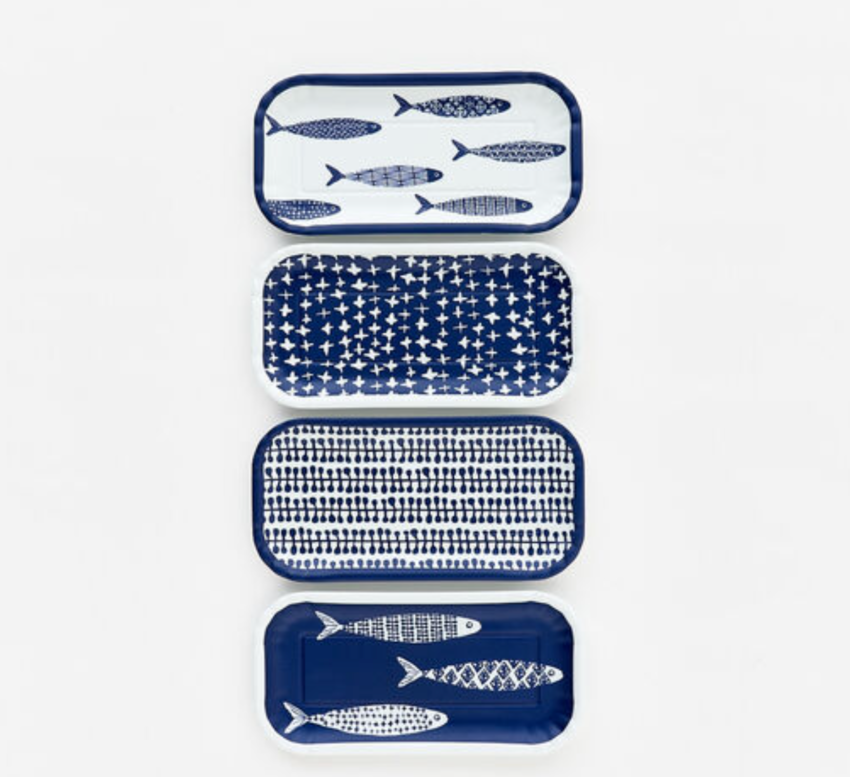 Fish Tray, 4 Asst, Melamine, 4" x 8"