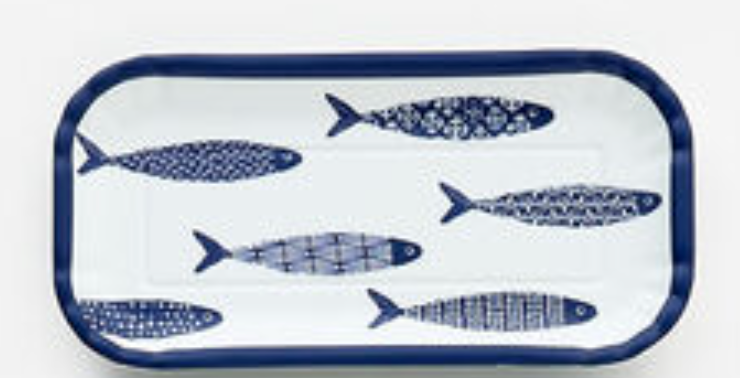 Fish Tray, 4 Asst, Melamine, 4" x 8"