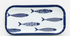 Fish Tray, 4 Asst, Melamine, 4" x 8"