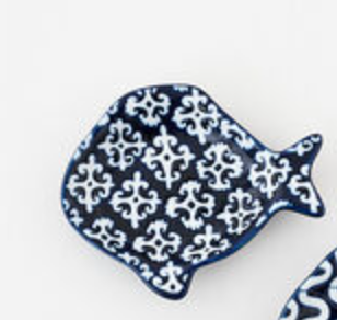 Geometric Pattern Fish Dish, 3 Asst - A. Dodson's