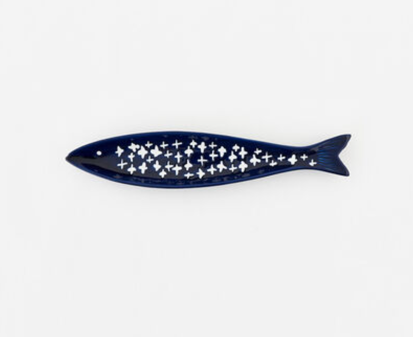 Fish Geometric Olive Tray, Porcelain, 14"