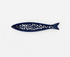 Fish Geometric Olive Tray, Porcelain, 14"