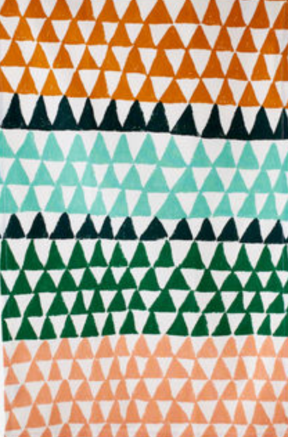 Triangle/Paint Dabs Dish Towel, 2 Asst, Fabric, 18" x 28"