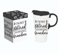 Ceramic Perfect Travel Cup, 17 oz., w/ box, Professional Grandma