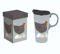 Ceramic Perfect Travel Cup, 17 oz., w/ box, Fresh Eggs