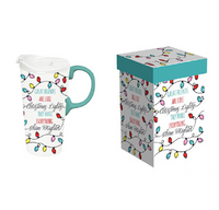 Ceramic Perfect Travel Cup, 17 oz., w/ box, Great Friends