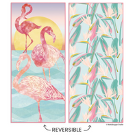 Flamingo Sunset Microfiber Beach Towel