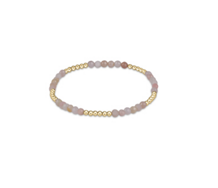 Blissful Pattern 2.5mm Bead Bracelet - Pink Opal by enewton