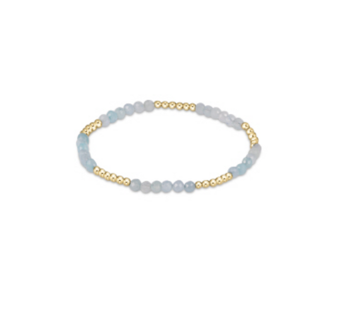 Blissful Pattern 2.5mm Bead Bracelet - Aquamarine by enewton