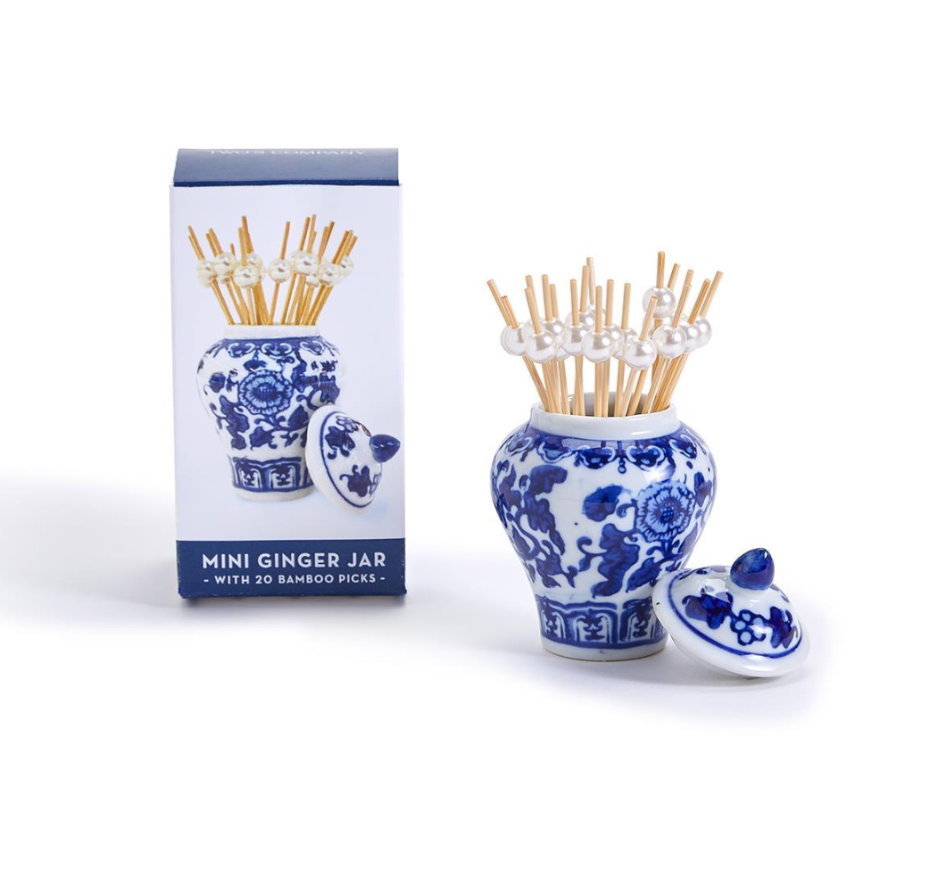 MINI GINGER JAR WITH PICKS - 3 STYLES - A. Dodson's