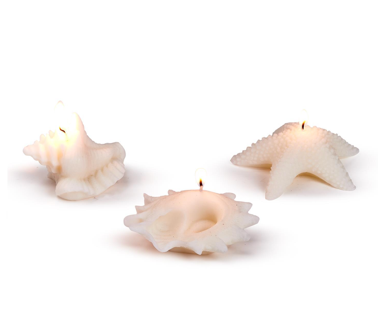 Seashell Decorative Candle - 3 Styles - A. Dodson's